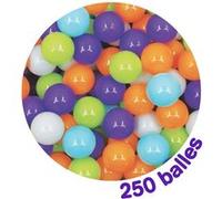 LUDI - Carton de 250 Balles Multicolores - Balles de Jeu à Lancer - Plastique Souple Anti-Écrasement - À Partir de 6 Mois