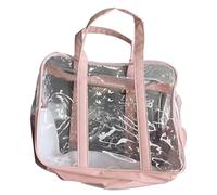 Sac de bain à roulettes pour ranger des articles de toilette, des chaussures, des lunettes, un maillot de bain, un sac à main et un sac à main pour femme, rose, Taille unique