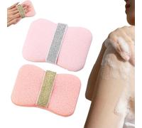 Sac de bain moussant double face 2 en 1, 2025 nouvelles éponges en filet pour la douche, pochette en maille exfoliante antidérapante pour savon, mousse rapide, pour hommes et femmes