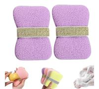 Sac de bain moussant double face, éponge de bain 2 en 1, sac de savon, éponge de bain, mousse rapide, exfoliant pour la douche pour hommes et femmes (2 pièce-c)