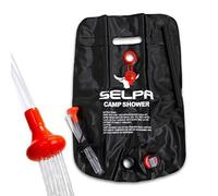 Sac de bain pliable et Portable pour chauffage solaire, capacité 20l, pour Camping, randonnée, escalade, douche solaire, pommeau de douche commutable