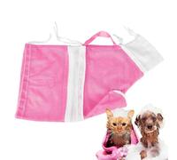 Sac de bain pour chat - Aide de retenue sécurisée pour un nettoyage sans stress et un soin des ongles | Maillage de toilettage contrôlé lors du lavage des animaux domestiques