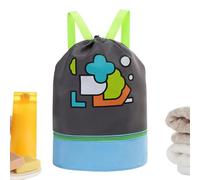 Sac de bain pour enfants, sac de natation pour enfants - Sac à dos de bain imperméable en tissu Oxford de dessin animé, bretelles réglables, sac de sport, grande capacité, sac de piscine pour filles