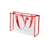 Sac de Bain, Sac de Rangement Cosmétique, Trousse de Toilette Transparente Multifonction, Grande Capacité Sac de Plage Sac Poussette Sacs Noir, rouge, Taille unique