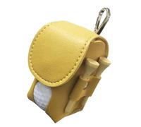 Sac de balle de golf - Porte-tee en cuir PU, pochette de rangement portable avec clip pour la pratique, idéal pour les pères, couples, papas, hommes, golfeurs, entraînement, sports de plein air