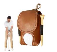 Sac de balle de golf Porte-tee,Sac banane de ceinture de support de tee de golf,Petite trousse de rangement de balle de golf en cuir avec clip de ceinture - Sac banane portable pour balles de golf