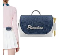 Sac de balles de golf - Couleur magnétique PU Leather Golf Bag Fase, portable Golf Baller | Petit sac de balle de golf avec claquement magnétique, organiseur de boîte de balle de golf, Bleu marine
