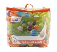 LUDI - Carton de 250 Balles Multicolores - Balles de Jeu à Lancer - Plastique Souple Anti-Écrasement - À Partir de 6 Mois