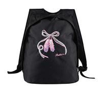 Sac de Ballet pour enfants, sac à dos brodé de Ballet personnalisé pour chaussures de danse et sac à bandoulière de Ballet(Noir)