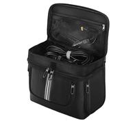 Sac de batterie portable - 15,2 x 27 cm Grand rangement, Sac de transport, Bandoulière de protection | Roadtrip, Garden Party, Kit d'urgence, Organisateur, Câble, Chargeur, Boîte, Housse robuste, Van