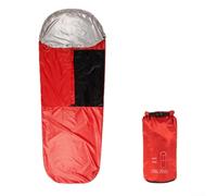 Sac de bivouac imperméable avec matériau réfléchissant thermique et tissu respirant pour une utilisation en extérieur pour le camping (rouge)