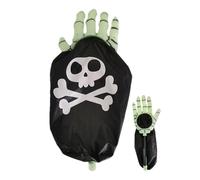 Sac de bonbons à main fantôme, sac de bonbons motif tête de mort d'Halloween | Sac de bonbons à main fantôme squelette, sacs de friandises en forme de main de squelette, sac avec griffes, B, Consulte