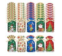 Sac de bonbons de Noël, cordon de serrage | Sacs à bonbons de vacances | Pour cookie Snack Popcorn Halloween Fête d'anniversaire Vacances Salle de classe Événement scolaire