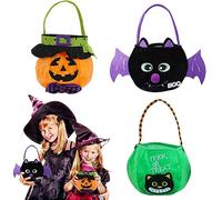 Sac de Bonbons d'Halloween, RosyFate 3 Pièces Sac Citrouille, Sorcière Vampire d'Halloween, Trick or Treat Sac, pour Halloween Party Aider les Enfants à Mendier des Bonbons et des Cadeaux (B)