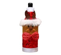 Sac de bouteille de vin de noël, pochette de bouteille décorative pour robe de vacances festive | Porte-vin Compact , présentoir de bureau pour Restaurant saisonnier, Accent pour la célébration