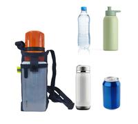 Sac de Bouteille D'eau en Filet, Sac pour Bouteille D'eau Portable,Couvercle de Bouteille D'eau avec Bandoulière Réglable, Pour Fitness, Marche, Escalade, Randonnée et Plus Encore (Noir)