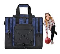 Sac de bowling - Sac de bowling - 1 sac à balles - Ceinture réglable, chaussures de serviette rembourrées multifonctionnelles - Sac pour homme et femme, bleu foncé, voir description, Voir description