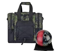 Sac de bowling, support unique, sac à main multifonction avec ceinture réglable, compartiment rembourré, convient pour chaussures pour homme et femme, Vert armée., voir description, Voir description