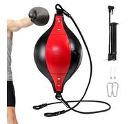Sac de boxe à double extrémité - Balle de frappe élastique, sac de frappe à double extrémité en cuir PU souple pour fitness, entraînement de base, coordination, exercice, maison, salle de sport