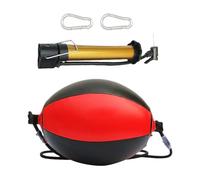 Sac de boxe à double extrémité - Punching ball en cuir PU avec aiguille et mousquetons, ensemble de balles d'entraînement de vitesse et de réflexion pour MMA, entraînement de réaction, coordination