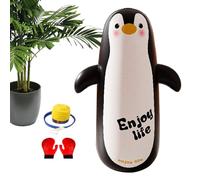 Sac De Boxe Gonflable pour - Équipement De Boxe pour De 47 Pouces | Sac De Sable pour Exercices De Frappe pour | Gonflable en PVC De 120 Cm avec Gants Et Pompe, Stabilité À