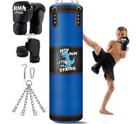 Sac de Boxe pour Enfants avec Gants de Boxe pour Les Enfants âgés de 3 à 12 Ans MMA Kickboxing Boxing Karate Muay Thai Taekwondo Training Best Gifts (Unfilled)
