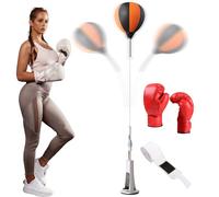 Sac De Boxe Réflexe - Sac À Vitesse Debout, Entraîneur De Hauteur Réglable | Équipement De Réaction Stable, Exerciseur De Base De Printemps, Équipement De Remise En Forme Des Arts Martiaux, Entraîneme