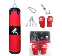 Sac de Boxe - TRESOR - Kit Kickboxing - 1m - Gants Inclus - Chaîne 25cm