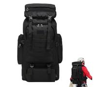 Sac de bugout tactique - sac à dos militaire 80L, sac à dos de camping étanche | Pack d'assaut lourd pour la chasse à la randonnée et la préparation d'urgence en plein air