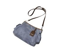 Sac de bureau avec compartiment spacieux pour articles cosmétiques, style convertible, sac à bandoulière en cuir synthétique de qualité supérieure pour femme, résistant à l'usure, bleu, One Size