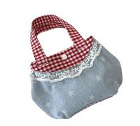 Sac de bureau tendance pour femme, sac à main élégant avec contraste de couleur rouge et bleu, capacité généreuse, accessoire de tenue décontractée, sac à jeans élégant, Étoile bleu clair, One Size