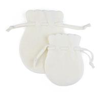 Sac de câble en coton, Pochettes à bijoux et bonbons en velours avec cordon de serrage, multicolores, plusieurs tailles, 10 pièces(White,7x9cm)