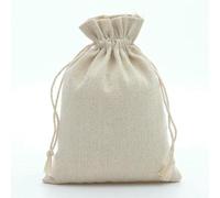 Sac de câble en coton, Sacs cadeaux en coton avec cordon de serrage, blancs, plusieurs tailles, 10 pièces(10x12 cm)