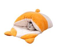 Sac de câlin pour chat, lit de terrier pour chat - Chat mignon dessin animé 360 degrés Wrap Bed Cave,Zone de câlins pour animaux de compagnie, refuge confortable pour chat, lit chaud pour l'hiver, fou