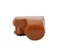 Sac de Caméra en Cuir PU Étui avec Bandoulière pour Sony A6400 ILCE-a6400 Marron Marron