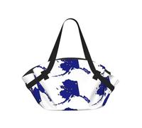 Sac de camping pliable avec imprimé carte de l'État de l'Alaska - Sac de voyage imperméable pour camping, parc, plage