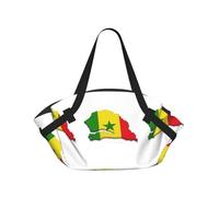 Sac de camping pliable avec imprimé carte du Sénégal - Sac de voyage imperméable - Matelas de camping pour l'extérieur, le parc et la plage