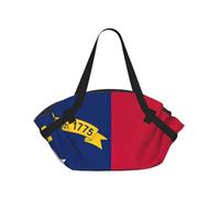 Sac de camping pliable avec imprimé drapeau de la Caroline du Nord - Sac de voyage imperméable - Matelas de camping pour l'extérieur, le parc et la plage