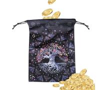 Sac De Carte De Tarot - Sac De Tarot En Phase De Lune En Flanelle Avec Cordon De Cordon Pour Terrasses De Tarot, Cartes Oracle, Ensembles De Runes, Pierres Précieuses, Dés, Stockage D'outils Spirituel