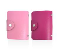 Sac De Carte en 2 Pièces, Boîtier De Carte De Support De Carte De Crédit, Clip De Carte Rose Multifonction, Portefeuille Snap, Accessoires De Stockage De La Carte De Crédit