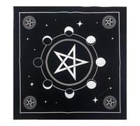 Sac De Cartes De Tarot D'autel, Nappe De Table De Fête Pentagramme Rétro Pour Jeu De Société De Divination Wicca, Nappe De Table En Velours 49x49cm