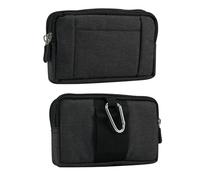 Sac de Ceinture Clip pour Téléphone Portable Noir, Horizontal Petite Homme Pochette, Horizontale Poche Smartphone Étui Ceinture Universel Sacoche Sac Banane avec Boucle Housse de Transport Randonnée