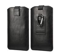 Sac de Ceinture Clip pour Téléphone Portable, Sac de téléphone Portable, Pochette Ceinture Homme Étui Universel pour téléphone Portable Card Cash Téléphone Portable Portefeuille Pochette (Noir)