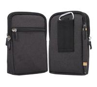 Sac de Ceinture de Téléphone Portable Homme, Sacoche Ceinture Homme, Vertical Ceinture Clip Poche Etui Universel Pochette de Smartphone Housse Etui de Transport avec Mousqueton et Porte-Stylo