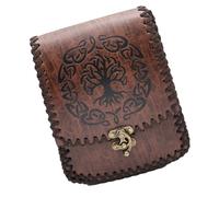 Sac de ceinture médiéval en cuir synthétique pour homme et femme - Petit portefeuille pour cosplay - Porte-monnaie en cuir synthétique - Petite pochette médiévale, a, Taille unique, Beauté de masse