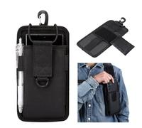 Sac de Ceinture pour Téléphone Portable Homme Noir, Pochette de Ceinture pour Smartphone, Multiples Sac Randonnée Homme Étui Ceinture Clip Sacoche Universel Porte-monnaie Poche Holster avec Boucle