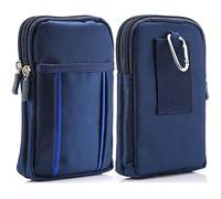 Sac de Ceinture pour Téléphone Portable Homme, Petit Pochette de Ceinture pour Smartphone, Multiples Sac Randonnée Vertical Étui Ceinture Clip Sacoche Universel Porte-monnaie Poche Holster avec Boucle