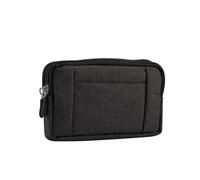Sac de Ceinture pour Téléphone Portable, Sacoche Smartphone Noir, 6.3POUCE Pochette pour Téléphone Portable avec Boucle de Ceinture et Mousqueton Holster Porte-Monnaie Portefeuille Sac Banane Homme