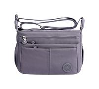 Sac de ceinture pour téléphone portable Un sac à bandoulière Sac de transport léger Grande capacité Plusieurs grandes capacités Sacs à bandoulière imperméables décontractés Le Parrain, gris, Taille
