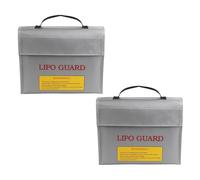 Sac de chargement portable résistant pour piles - Design anti-éclatement - Avec intérieur rembourré - Boîtier étanche et ignifuge - Organiseur de piles